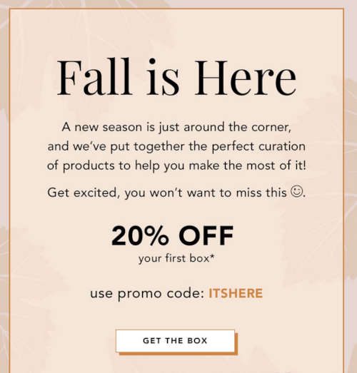 FabFitFun Fall 2021 Box Coupon