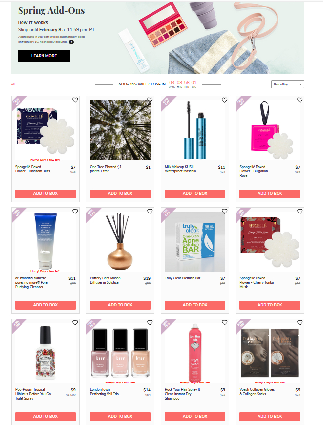 FabFitFun Add Ons Spring 2021