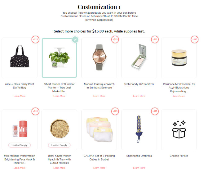 FabFitFun Spring 2021 Customization 1