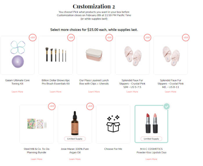 FabFitFun Spring 2021 Customization 2