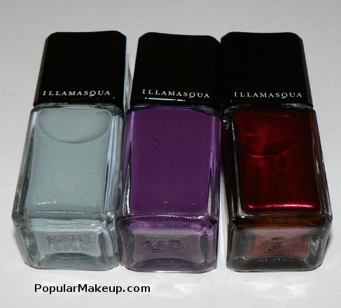 Illamasqua Rain Drops, Illamasqua Dedicate, Illamasqua Scarab Nail Varnishes Pictures