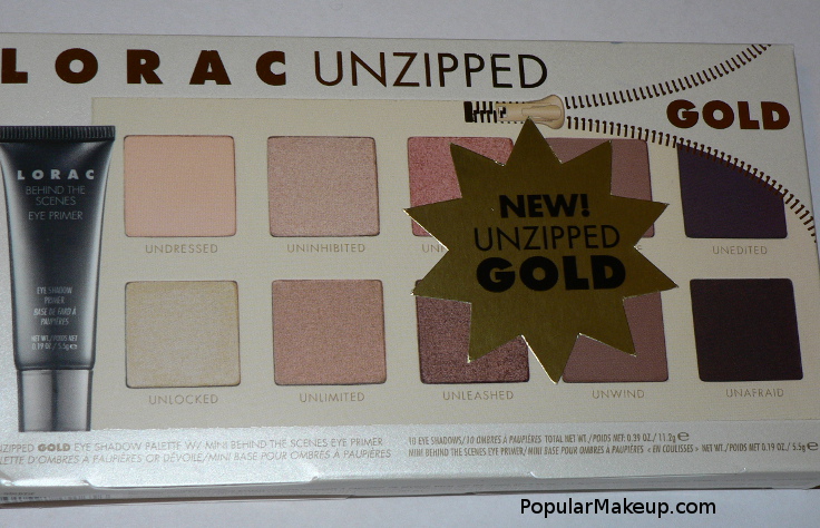 Lorac Unzipped Gold Palette