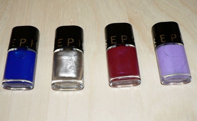 Sephora Nail Polishes -- Will You Jump, Bling Bling, Dangerous, Psychedelic